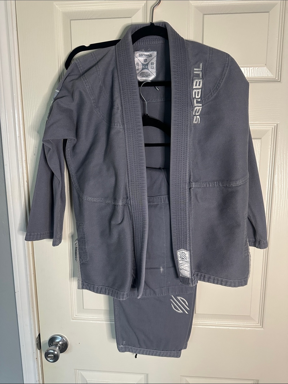 Sanabul Kids Gray Brazilian Jiu-Jitsu Gi Jacket and Pants